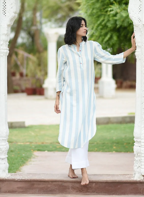 Women's Frost Long Kurta - The Burnt Soul