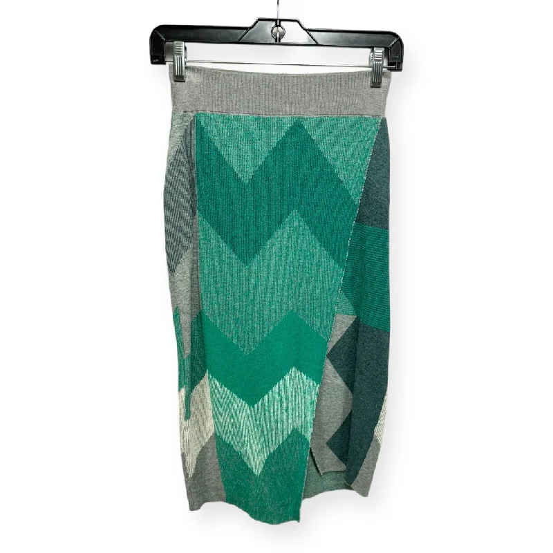 Knit Skirt Midi By Moth In Chevron Pattern, Size: Xs