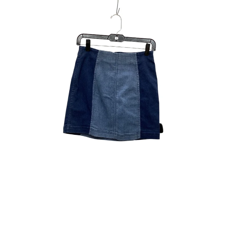 Skirt Mini & Short By Free People In Blue Denim, Size: 4