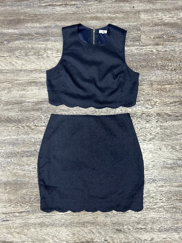 Skirt Set 2pc By Tobi In Navy, Size: M