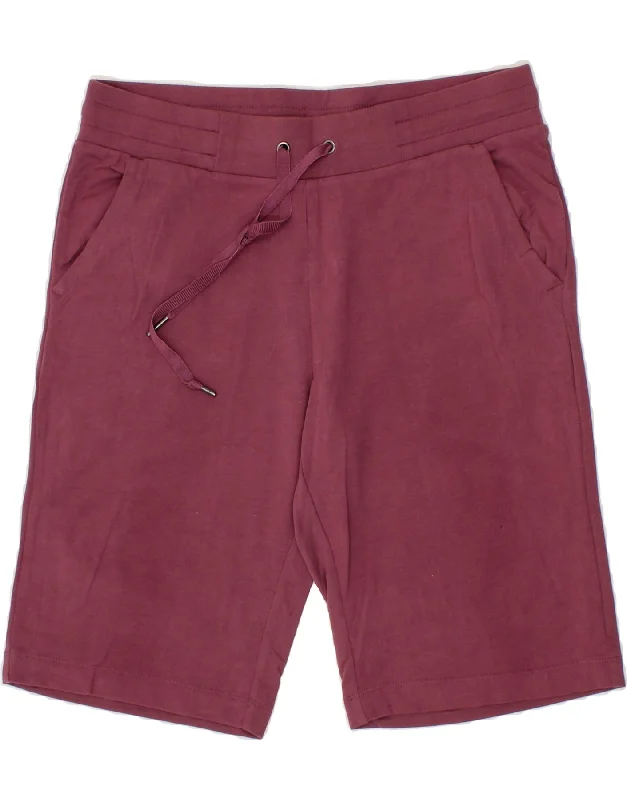 EDDIE BAUER Womens Sport Shorts UK 10 Small  Burgundy