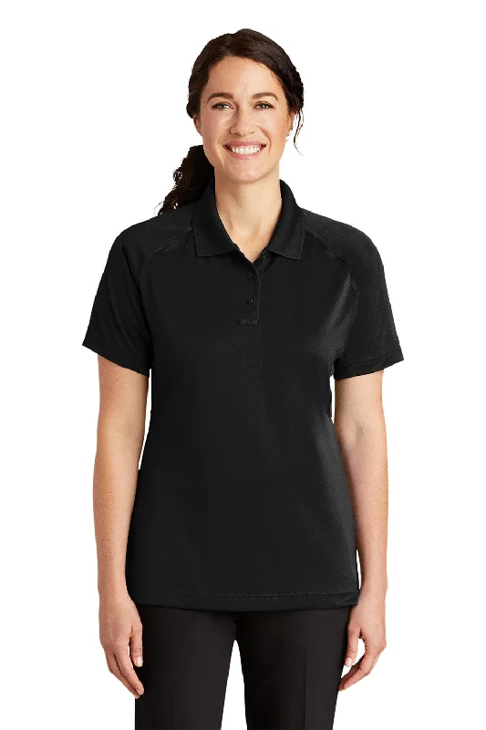 CornerStone Womens Select Tactical Moisture Wicking Short Sleeve Polo Shirt - Black