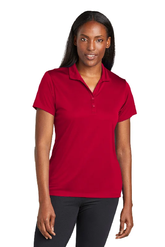 Sport-Tek Womens Moisture Wicking Re-Compete Short Sleeve Polo Shirt - Deep Red - New