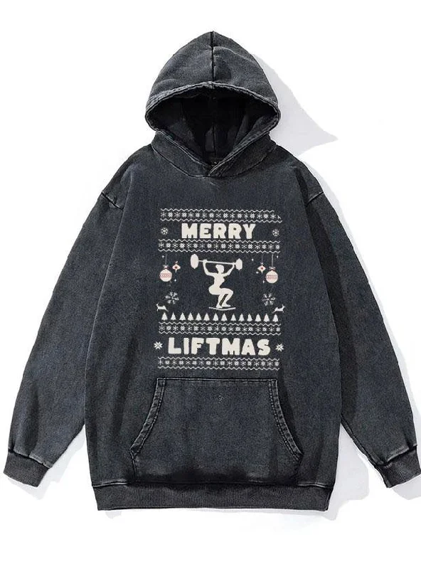 Merry Liftmas WASHED GYM HOODIE