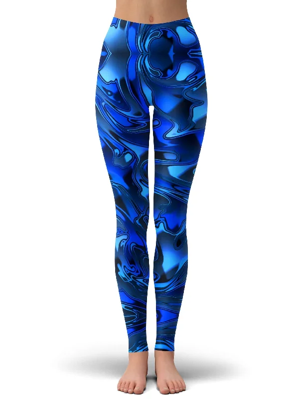 Blue Chromatic Melt Leggings