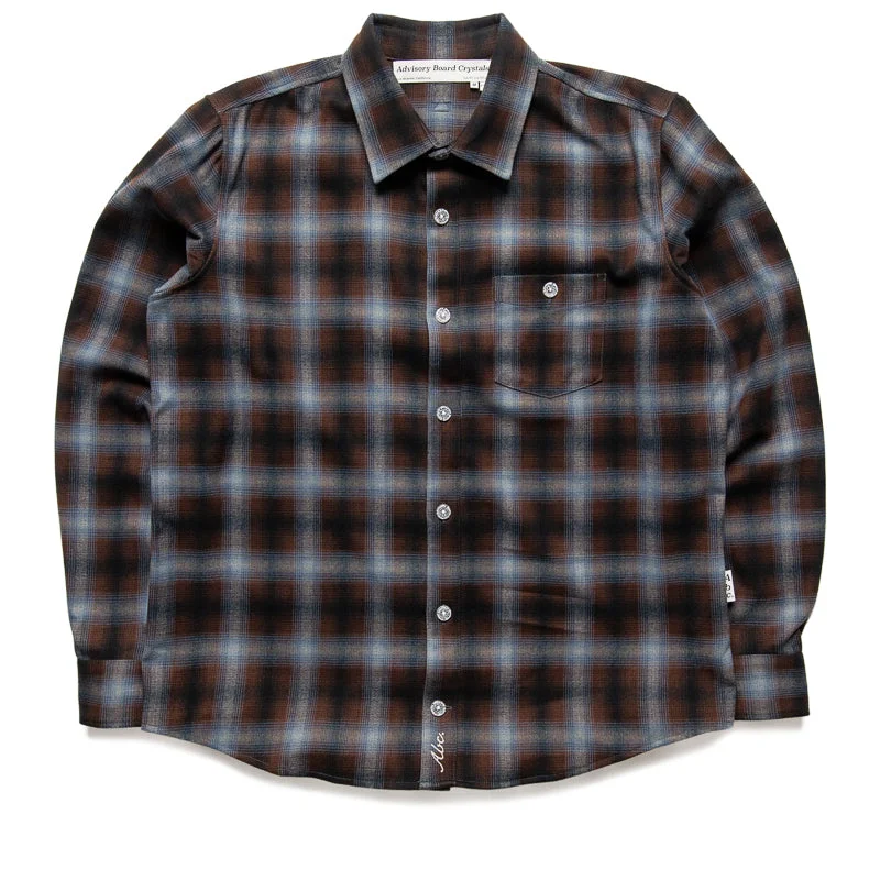 Advisory Board Crystals Flannel Plaid Shirt - Blue