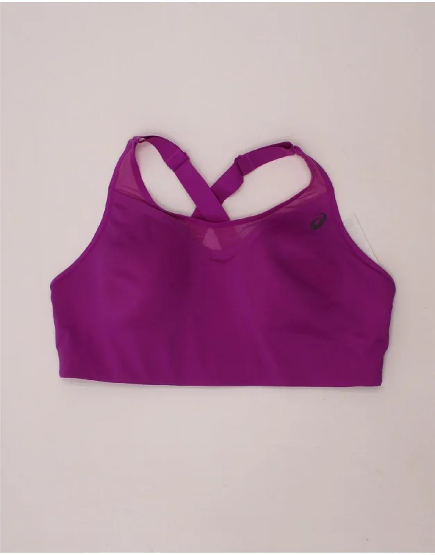 ASICS Womens Sport Bra Top UK 18 XL Purple Polyester