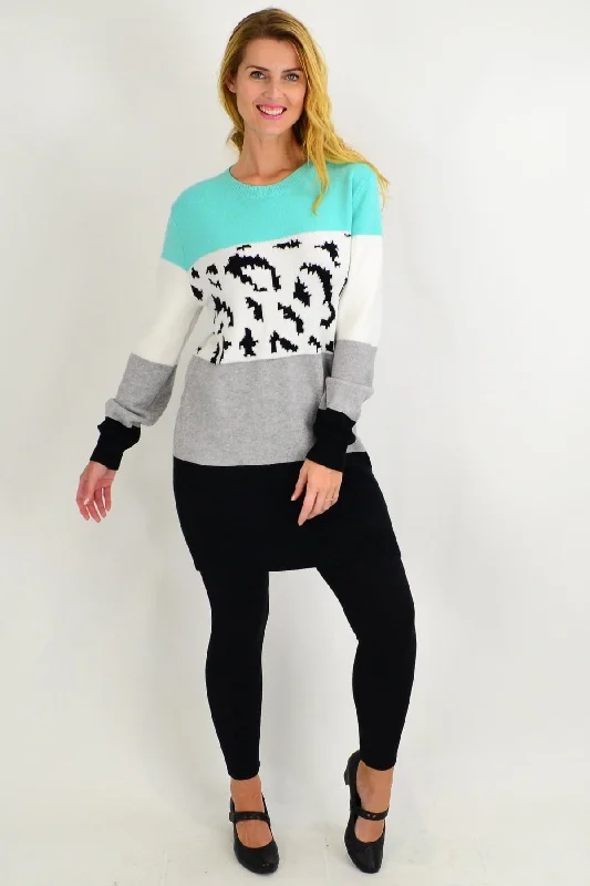 Turquoise Woolly Winter Tunic Jumper