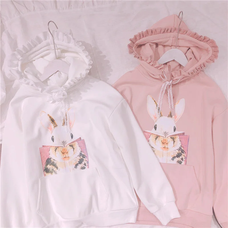 SWEET AND LOVELY BUNNY PRINT HOODIE BY23117