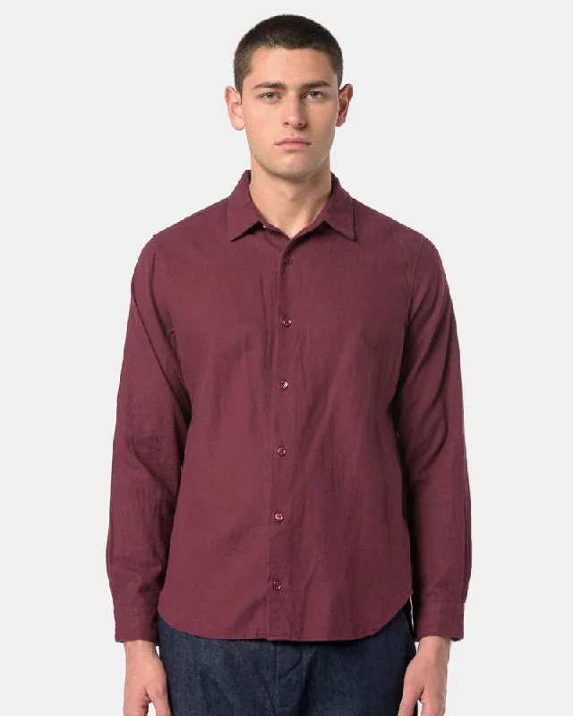 Flannel Shirt in Burgundy