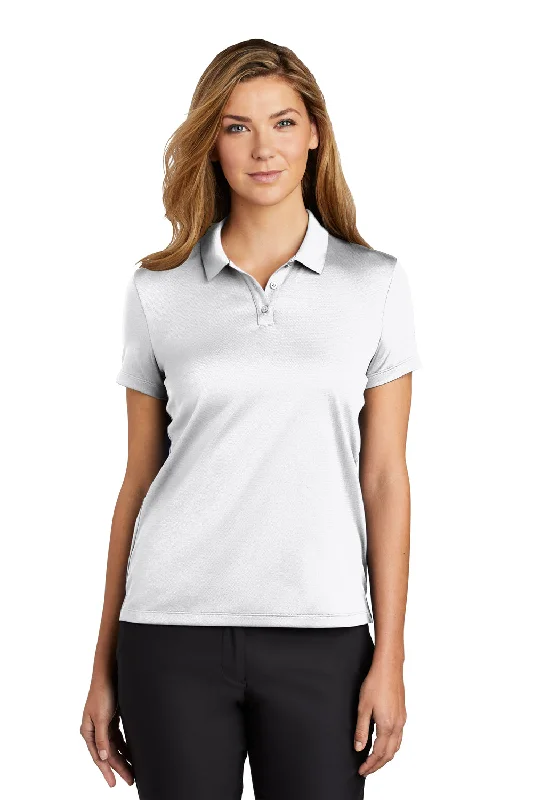 Nike Womens Essential Dri-Fit Moisture Wicking Short Sleeve Polo Shirt - White