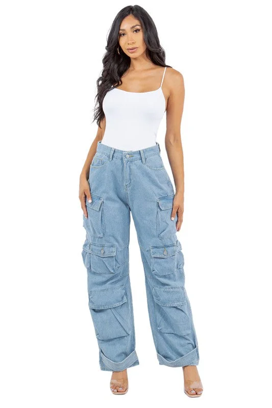 Sexy Cargo Denim Pants