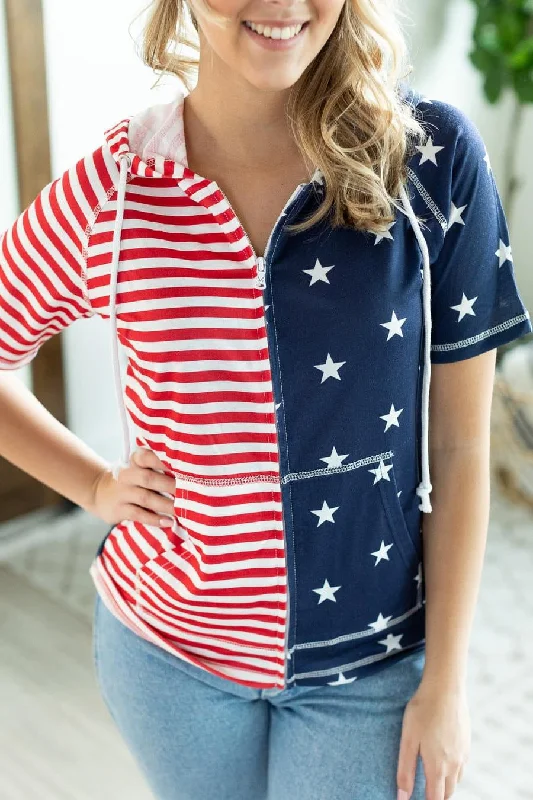 Stars & Stripes Short Sleeve Hoodie