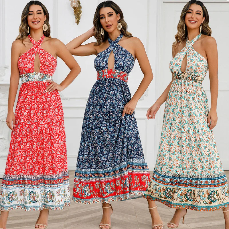 Sexy Halter Summer Bohemian Dresses