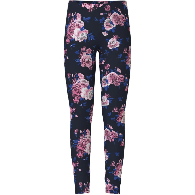 Name It Dark Sapphire Big Flowers Vivian AOP Leggings