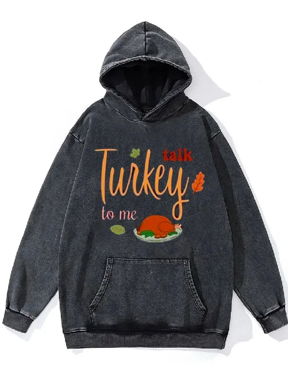 Talk Turkey to Me Washed Gym Hoodie