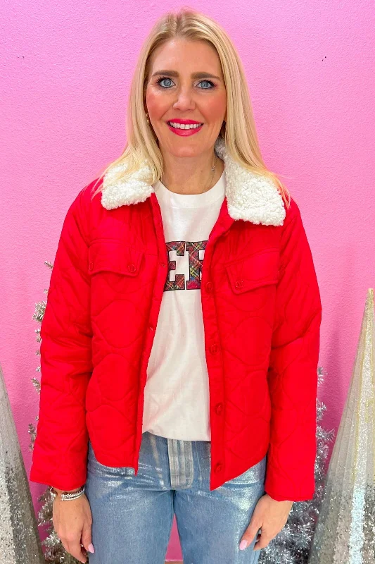 Peyton Quilt Jacket - Fiery Red