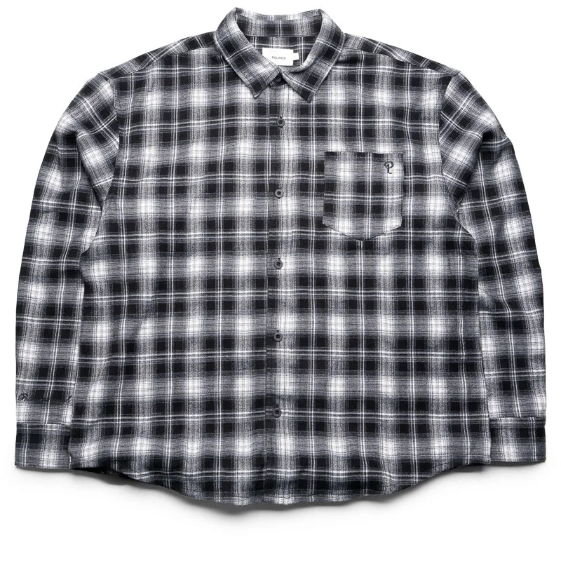 Politics Canyon Flannel Shirt - Black