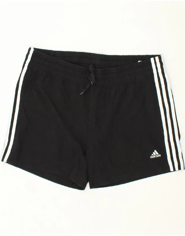 ADIDAS Womens Sport Shorts UK 20/22 XL Black Cotton