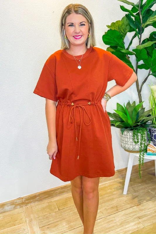 Cool Evenings Mini Dress - Chestnut