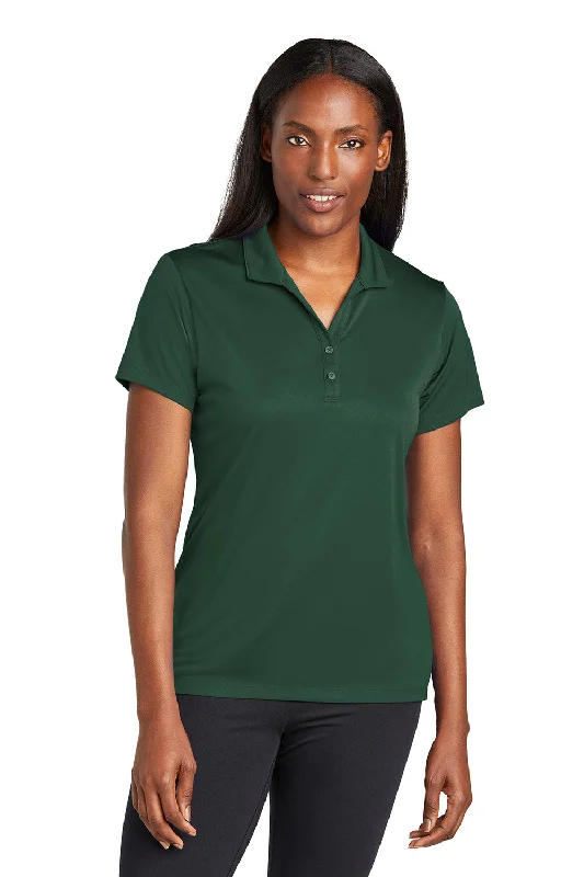 Sport-Tek Womens Moisture Wicking Re-Compete Short Sleeve Polo Shirt - Forest Green - New