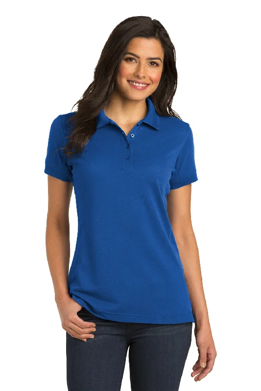 Port Authority Womens 5-in-1 Performance Moisture Wicking Short Sleeve Polo Shirt - Cobalt Blue - Closeout