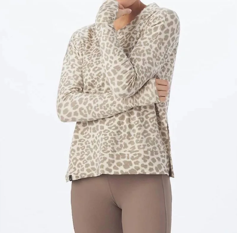 Lounge Long Sleeve In Oatmilk Leopard