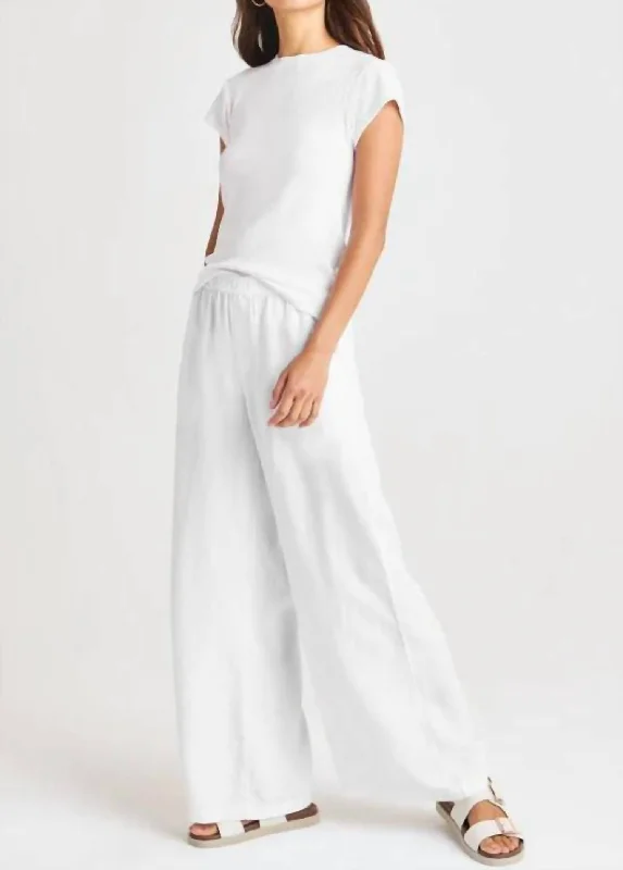 Angie Palazzo Pants In White