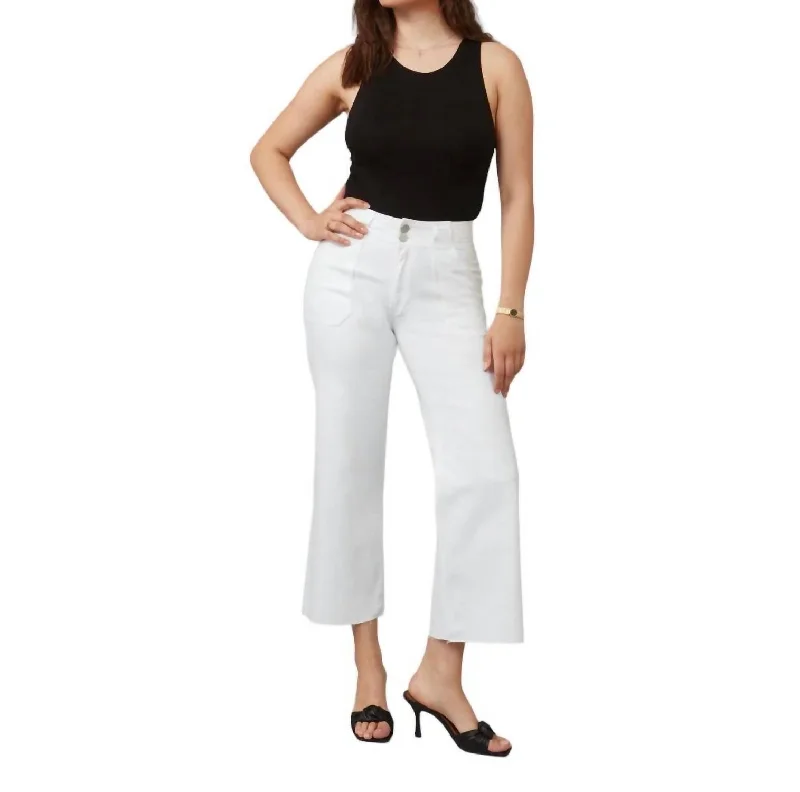 Colette Wide Leg Jeans In White