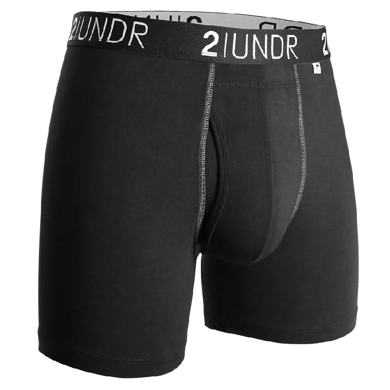 2UNDR Swing Shift 6" Boxer Brief 2U01BB.002 Black/Grey