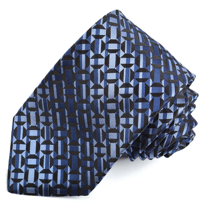 Silk Woven Jacquard Geometric Neck Tie G18538