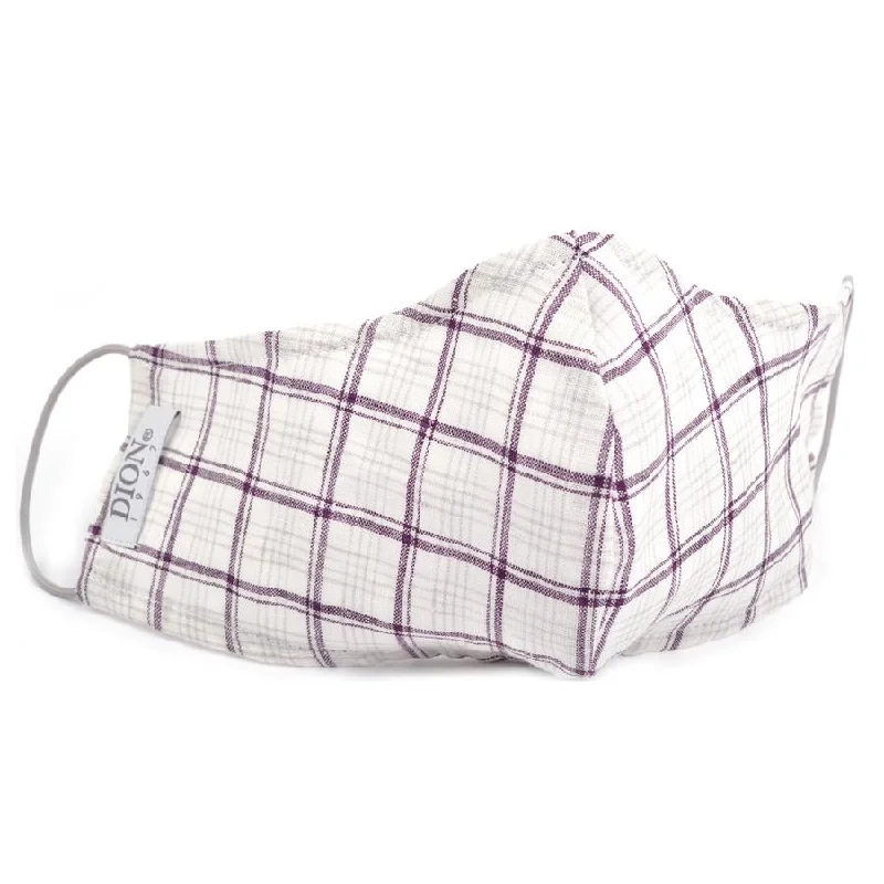 Non-Medical Cotton Face Mask C19-MSK_159 White/Silver/Burgundy